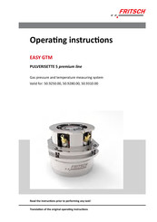 Fritsch PULVERISETTE 5 premium 50.9310.00 Operating Instructions Manual