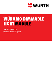 Würth 0978 950 006 Quick Installation Manual