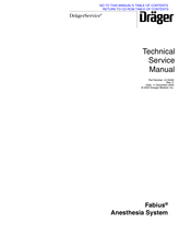 Dräger Fabius 4116029 Technical & Service Manual