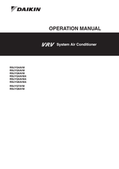 Daikin RSUYQ4AVMA Operation Manual