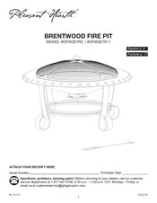 pleasant hearth Brentwood OFW327RC-1 Manual