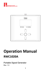 Redwood RWC1020A Operation Manual