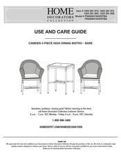 Home Decorators Collection FRA60647AHSSTBA Use And Care Manual