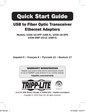 Tripp Lite U336-1G-SFP Quick Start Manual