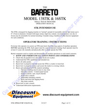 Barreto 13STK Operator's Manual