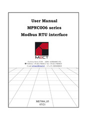 Mect MPNC006 Series User Manual