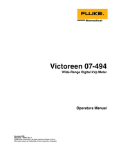 Fluke Biomedical Victoreen 07-494 Operator's Manual
