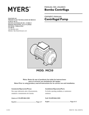 Myers MC50 Owner's Manual