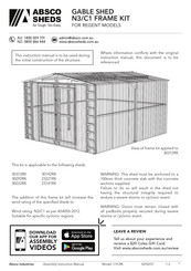 ABSCO SHEDS CYCRK Assembly & Instruction Manual