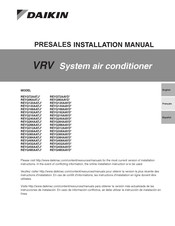 Daikin REYQ360AATJ Series Installation Manual