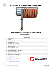 Klimawent ALAN-U/E-10-HD-N Use And Maintenance Manual