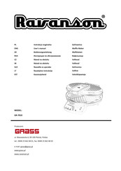 GRASS Ravanson GR-7010 User Manual