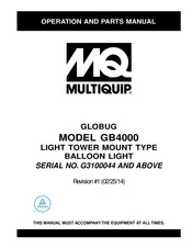 MULTIQUIP GloBug GB4000 Operation And Parts Manual