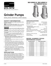 STA-RITE SGC13200225M Installation, Operation & Parts Manual