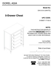 Dorel Asia DA1010-6 Manual