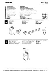 Siemens GLB 1 Series Mounting Instructions