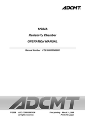 ADCMT 12704A Operation Manual