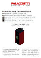 Palazzetti ECOFIRE BIANCA LC Description / Cleaning / Technical Data