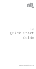 Micromax T55 Quick Start Manual