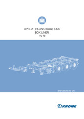 Krone BOX LINER TU 70 Operating Instructions Manual