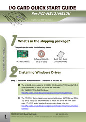 ICP DAS USA PCI-M512 Quick Start Manual
