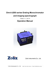 Zolix Instruments Omni-l200i Series Operation Manual