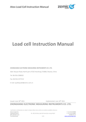 Zemic Atex Instruction Manual