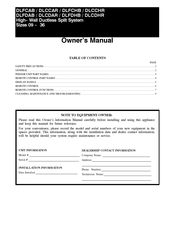 HEIL DLCCAR Owner's Manual