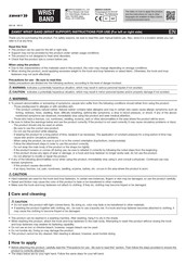ZAMST WRIST BAND Instructions For Use Manual