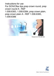 KaVo SONICflex 1.008.6383 Instructions For Use Manual