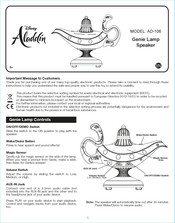 Disney Aladdin AD-106 Manual