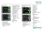 Migatronic SIGMA ONE Quick Manual