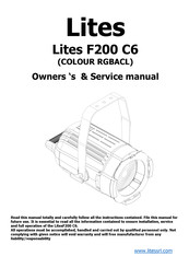 Lites F200 C6 Owner's Service Manual