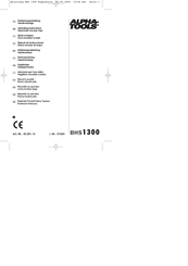 Alpha tools 43.301.13 Operating Instructions Manual