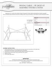 Patioflare PF-DS217-ST Assembly Instructions