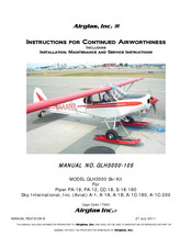 Airglas GLH3000 Nose Ski Instructions For Continued Airworthiness