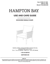 HAMPTON BAY 1004 517 564 Use And Care Manual
