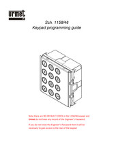 Urmet Domus 1158/46 Programming Manual