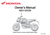 Honda MSX GROM EN 2021 Owner's Manual