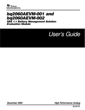 Texas Instruments bq2060AEVM-002 User Manual