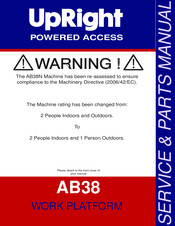 Upright AB38 Service & Parts Manual