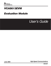 Texas Instruments VCA8613EVM User Manual