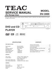 Teac DV-3000 Service Manual