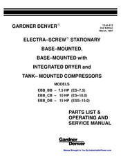 Gardner Denver EBB BB-7.5 HP Operating And Service Manual