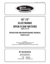 McCrometer Water Specialties OF12D Operation And Maintenance Manual