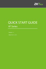 ZKTeco VF Series Quick Start Manual