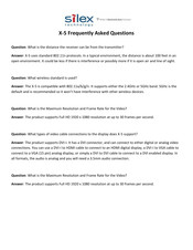 Silex technology X-5 Frequently Asked Questions