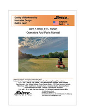 Salsco HP5.5 Operator And Parts Manual
