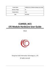 YUGE CLM920 NC5 Hardware User's Manual