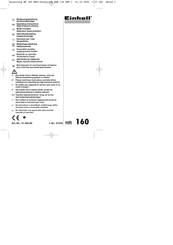 Einhell HR 160 Operating Instructions Manual